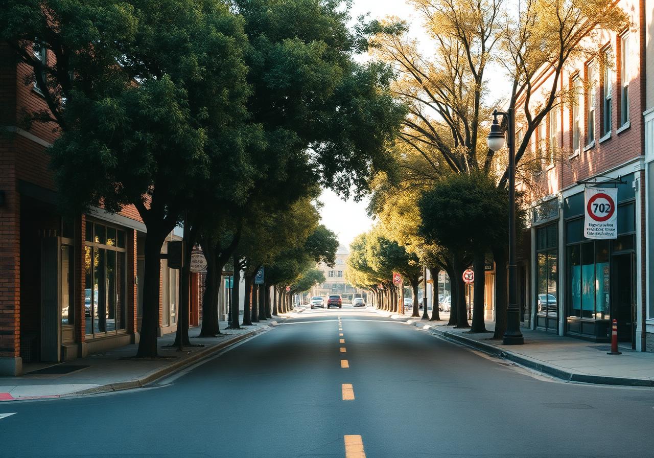 Downtown Monterey Road in Morgan Hill, California